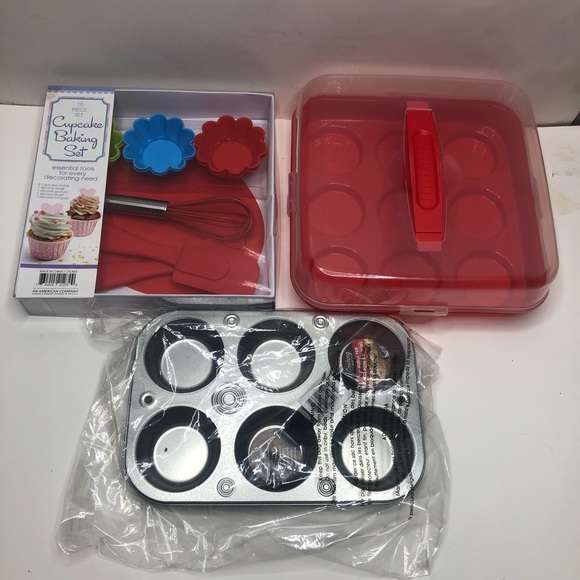 10 pcs Cupcake Baking Set w/ pan & cupcakes holder - Picture 3 of 6